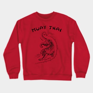 Muay Thai Tiger Sak Yant Tattoo Kickboxing Thailand Crewneck Sweatshirt